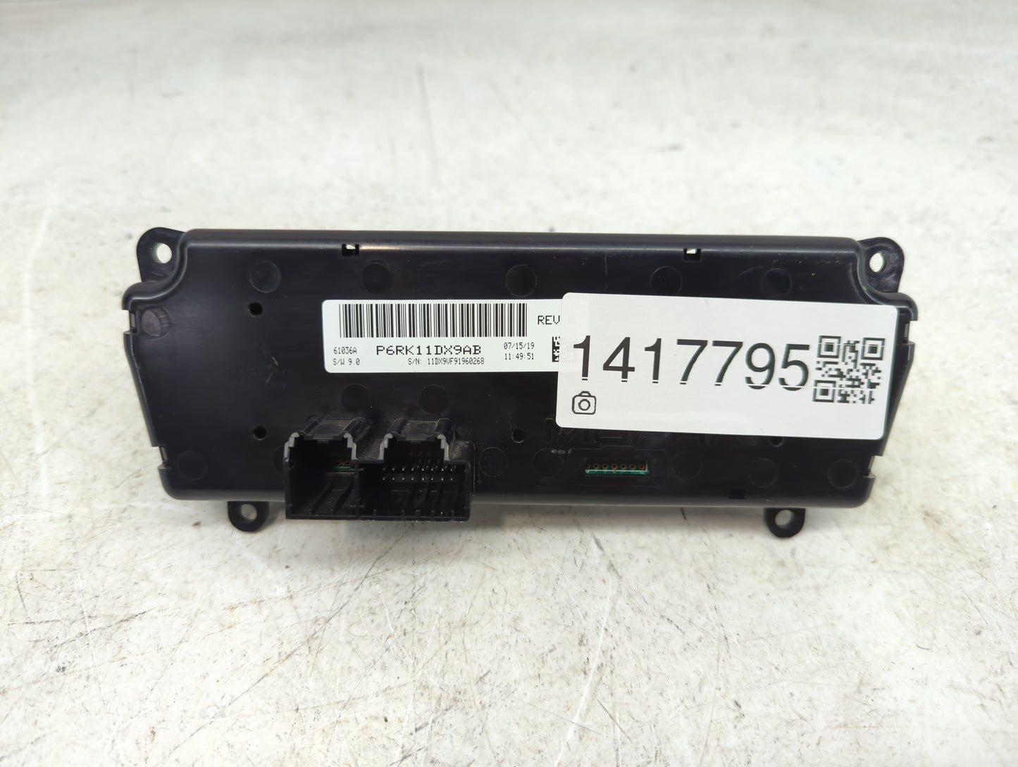 2019-2021 Ram Promaster 1500 Climate Control Module Temperature AC/Heater Replacement P/N:P6RK11DX9AB Fits Fits 2019 2020 20