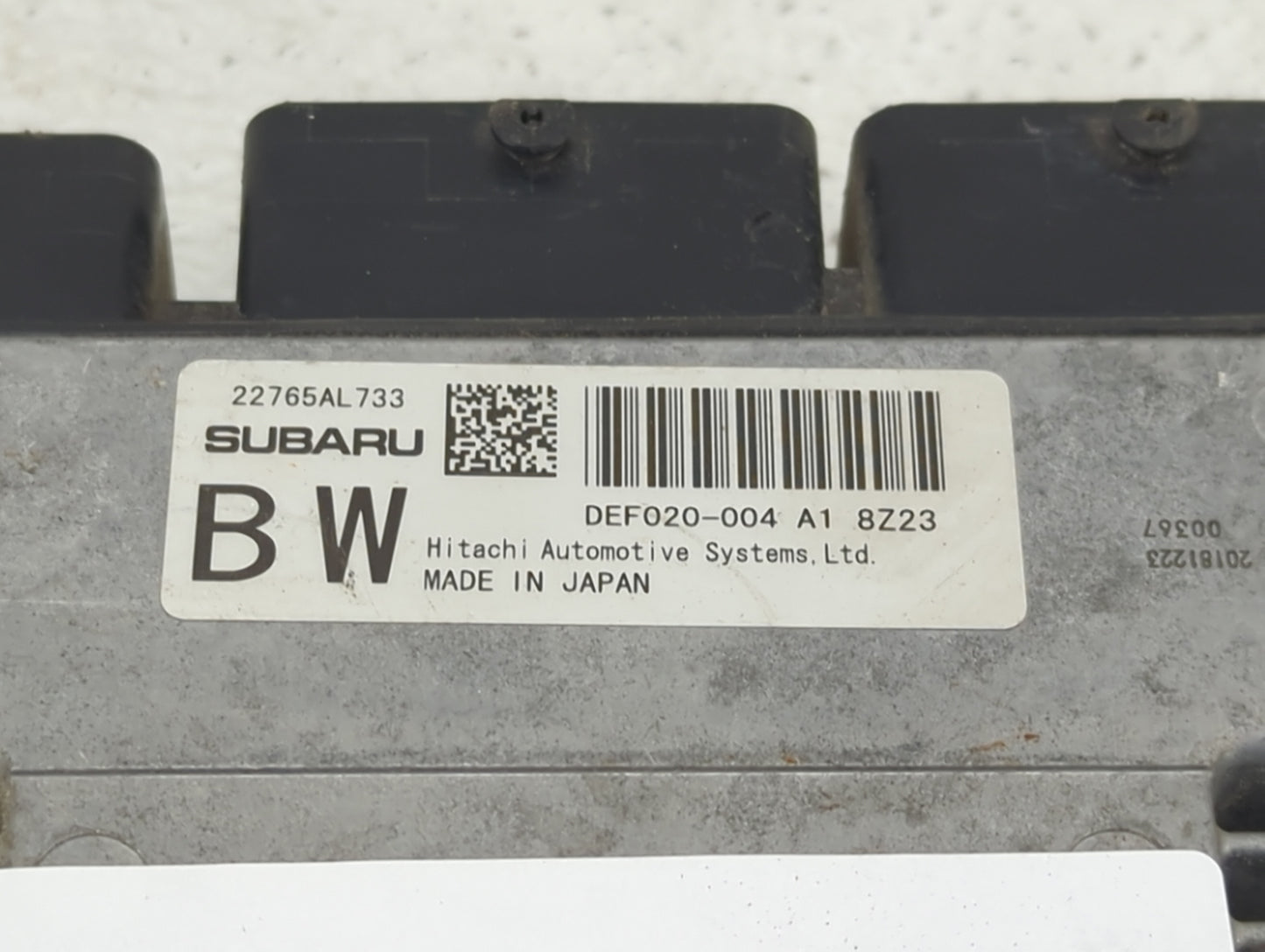 2019 Subaru Ascent PCM Engine Control Computer ECU ECM PCU OEM P/N:22765AL733 DEF020-004 Fits OEM Used Auto Parts - Oemuseda