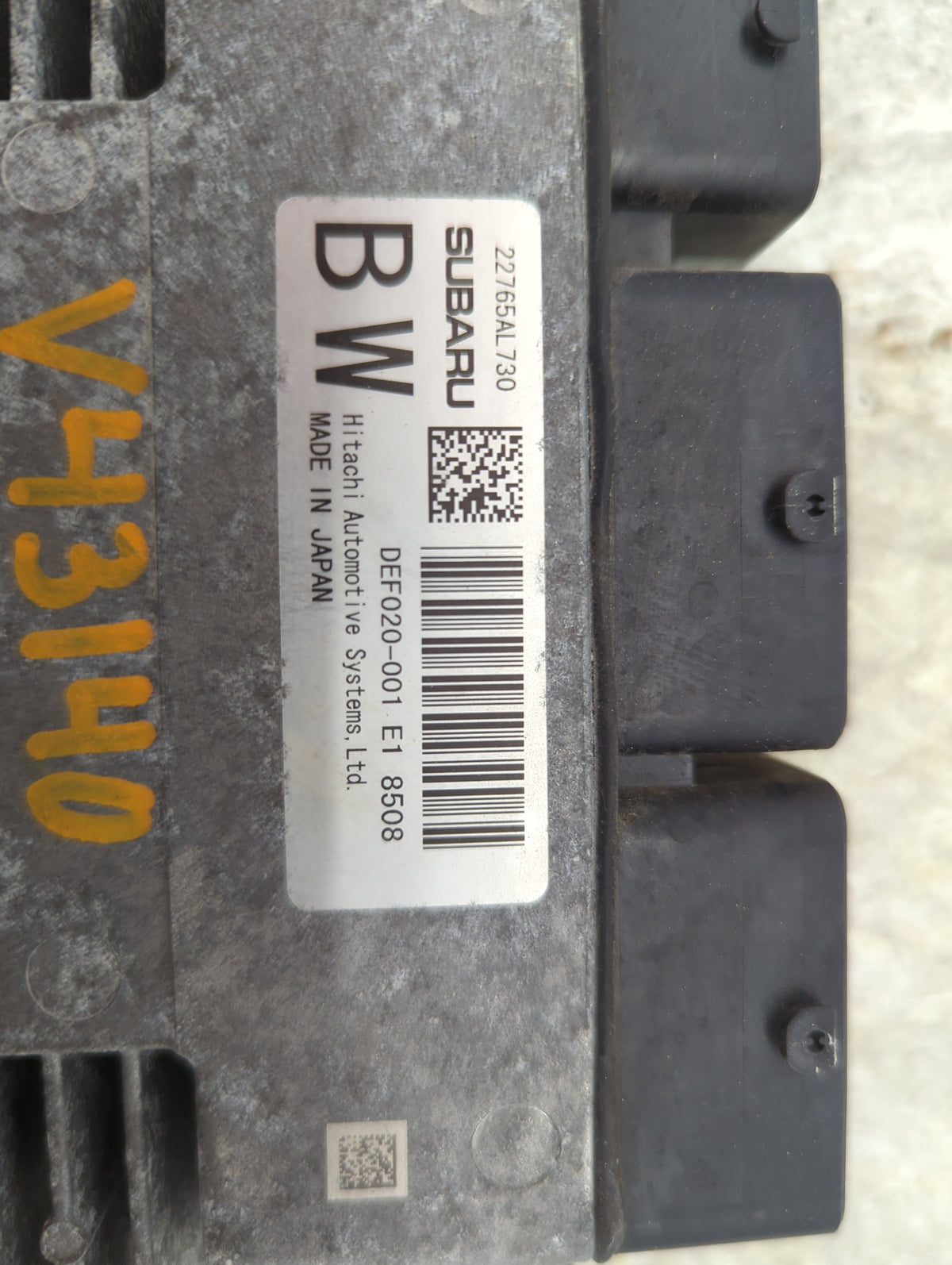 2019 Subaru Ascent PCM Engine Control Computer ECU ECM PCU OEM P/N:22765AL730 DEF020-001 E1 8508 Fits OEM Used Auto Parts -