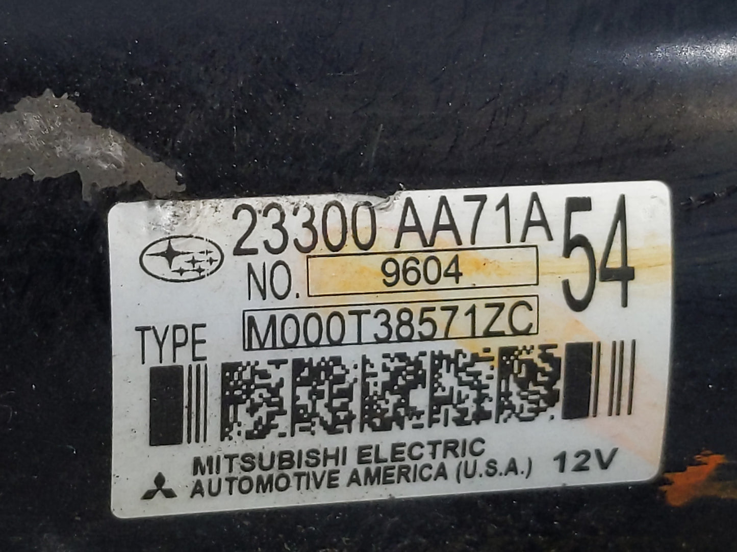 2015-2019 Subaru Legacy Car Starter Motor Solenoid OEM P/N:23300 AA71A Fits Fits 2015 2016 2017 2018 2019 OEM Used Auto Part