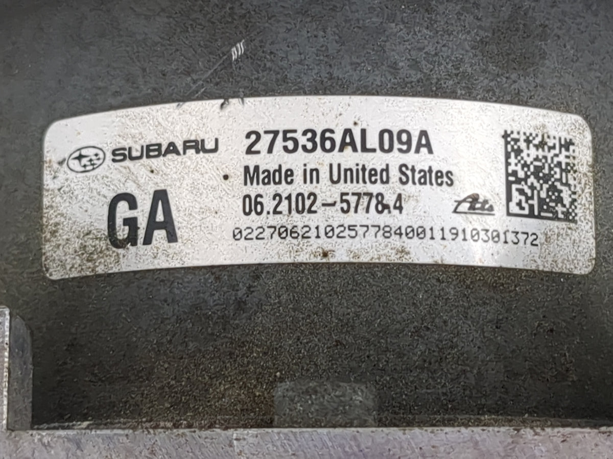 2019 Subaru Legacy Anti-Lock Brake ABS Pump Module Actuator OEM P/N:27536AL09A 06.2102-5778.4 Fits OEM Used Auto Parts - Oem