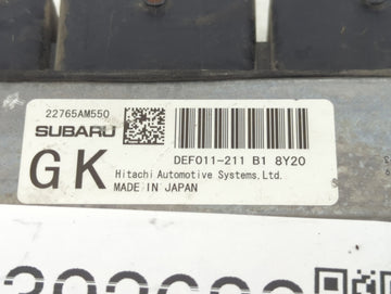 2019 Subaru Wrx PCM Engine Control Computer ECU ECM PCU OEM P/N:22765AM550 Fits OEM Used Auto Parts