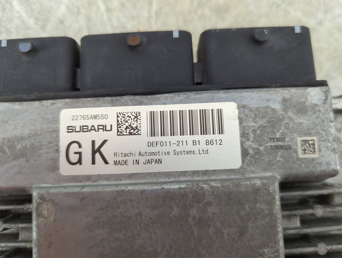 2019 Subaru Wrx PCM Engine Control Computer ECU ECM PCU OEM P/N:22765AM550 DEF011-211 Fits OEM Used Auto Parts - Oemusedauto