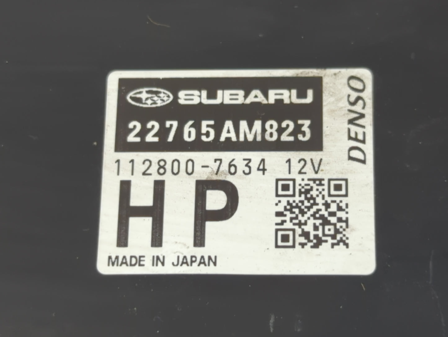 2019 Subaru Xv PCM Engine Control Computer ECU ECM PCU OEM P/N:22765AM823 Fits OEM Used Auto Parts - Oemusedautoparts1.com