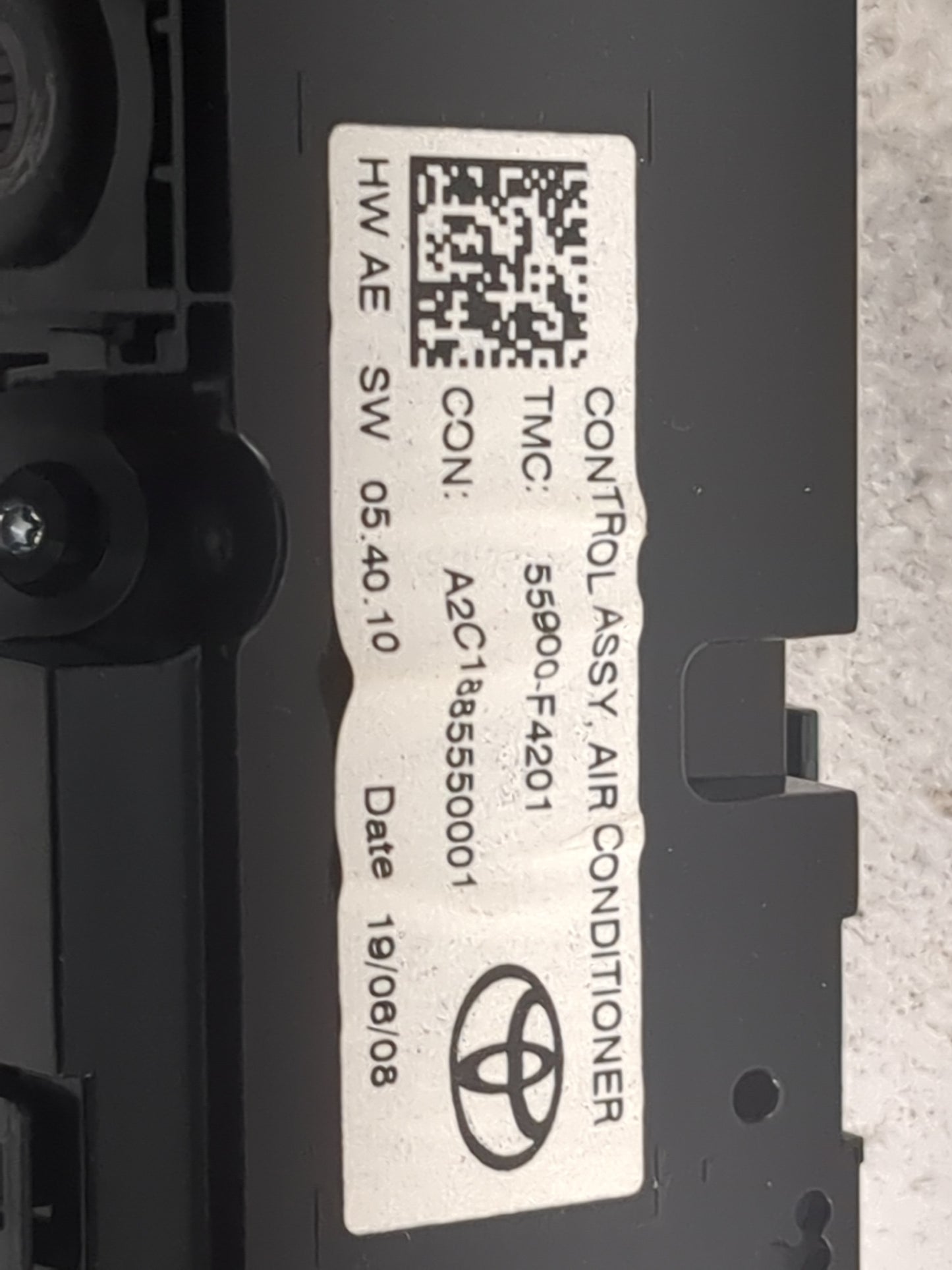 2018-2019 Toyota C-Hr Climate Control Module Temperature AC/Heater Replacement P/N:55900-F4201 A2C1885550001 Fits Fits 2018