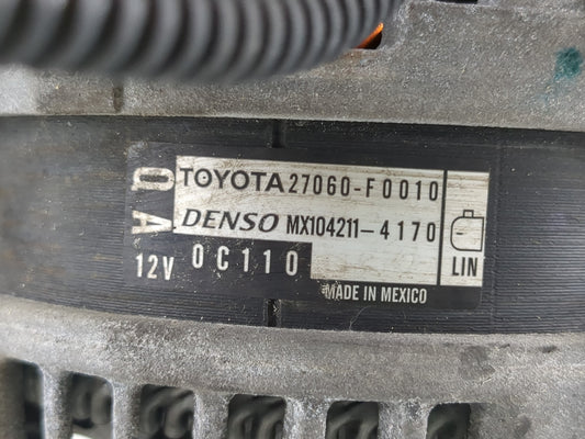 2018-2022 Toyota Camry Alternator Replacement Generator Charging Assembly Engine OEM P/N:27060-F0010 Fits OEM Used Auto Parts