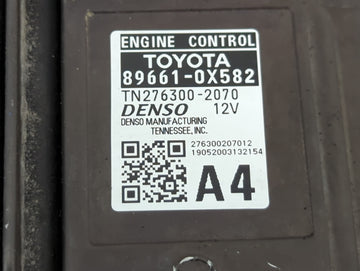 2019 Toyota Camry PCM Engine Control Computer ECU ECM PCU OEM P/N:89661-0X582 Fits OEM Used Auto Parts