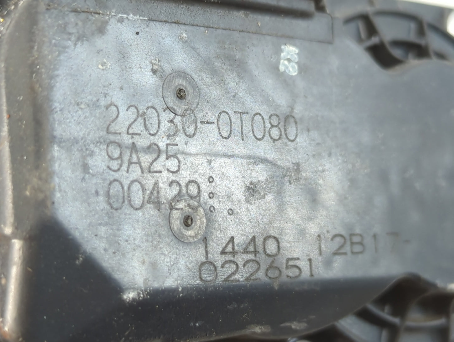 2011-2019 Toyota Corolla Throttle Body P/N:22030-0T080 Fits Fits 2011 2012 2013 2014 2015 2016 2017 2018 2019 OEM Used Auto