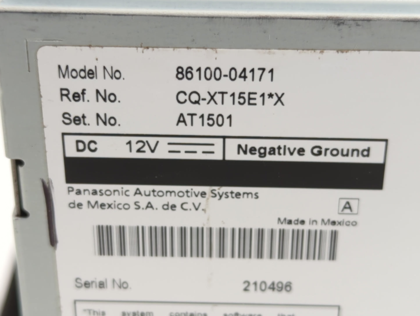 2016-2019 Toyota Tacoma Radio AM FM Cd Player Receiver Replacement P/N:86100-04171 Fits Fits 2016 2017 2018 2019 OEM Used Au