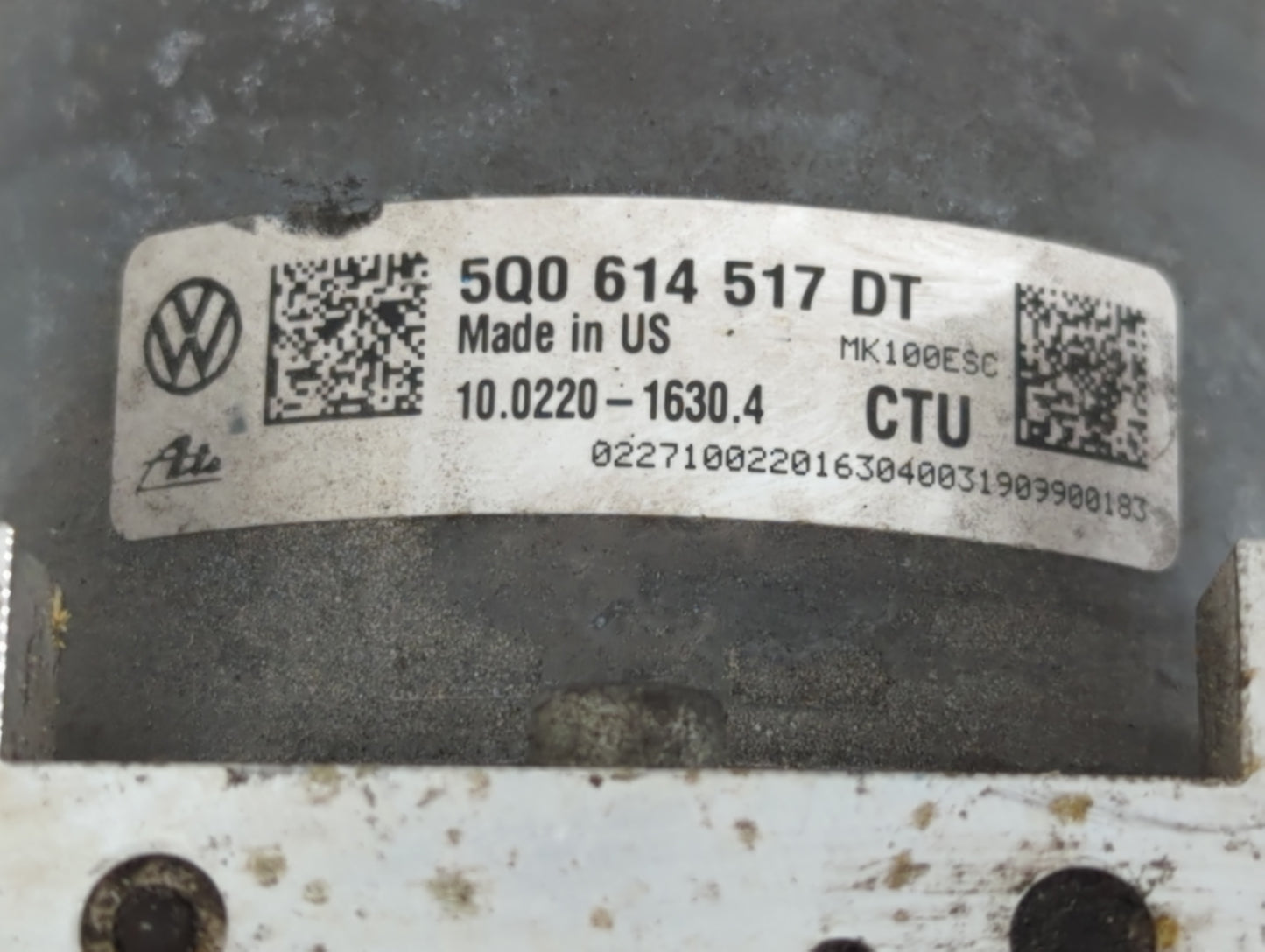 2019 Volkswagen Atlas ABS Pump Control Module Replacement P/N:5Q0 614 517 DT Fits OEM Used Auto Parts - Oemusedautoparts1.co