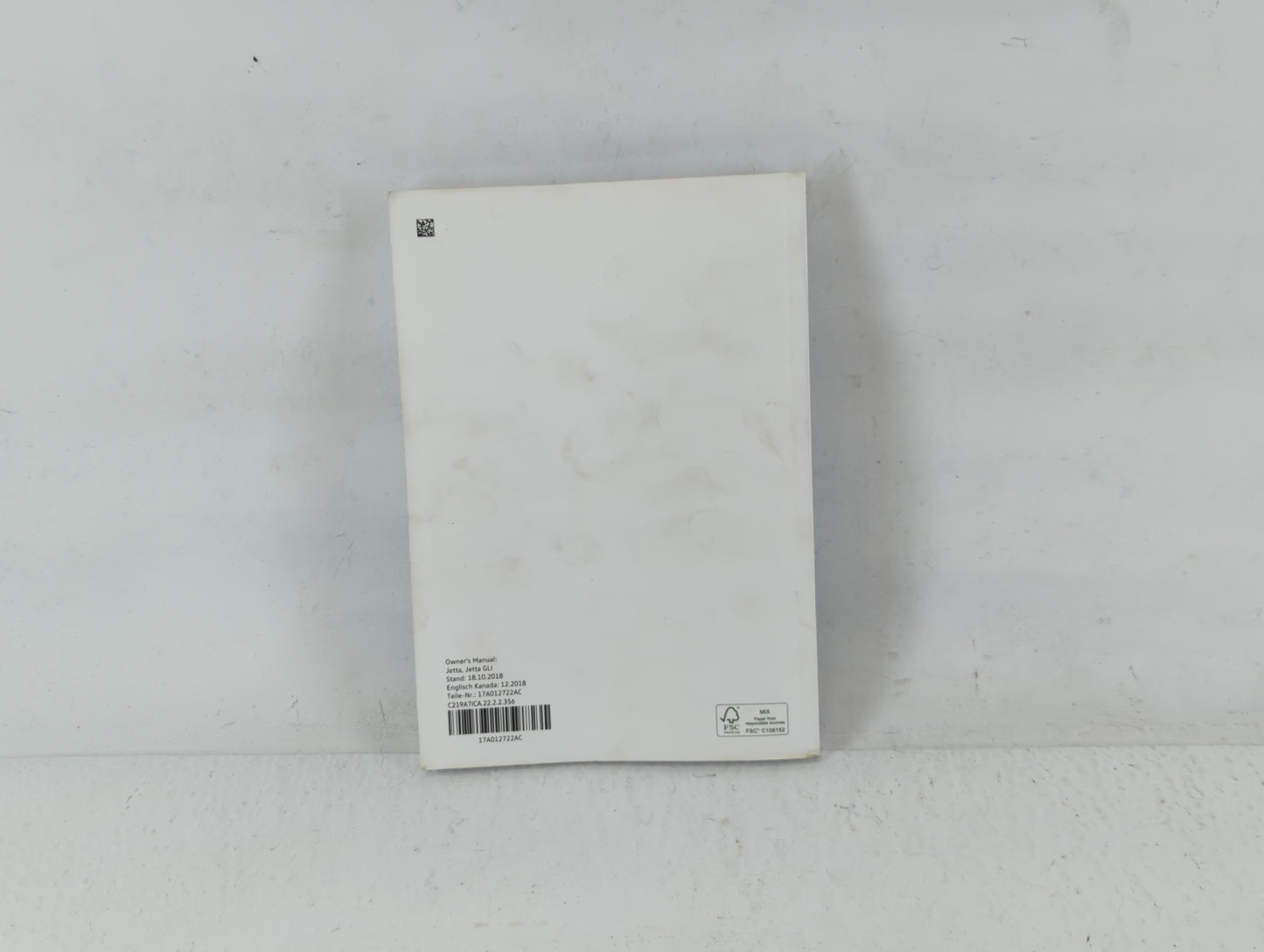2019 Volkswagen Jetta Owners Manual Book Guide P/N:17A012722AC OEM Used Auto Parts - Oemusedautoparts1.com