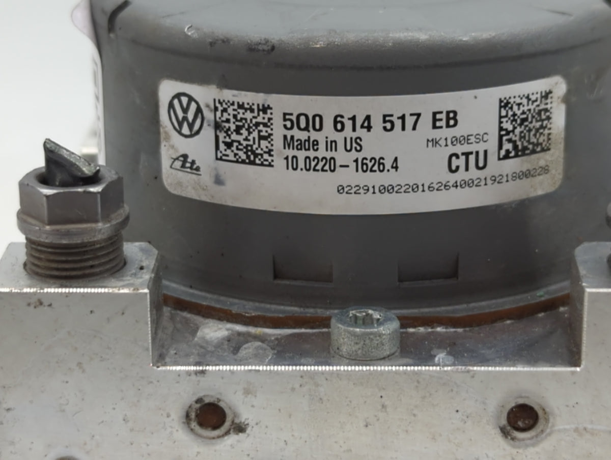 2019 Volkswagen Jetta Anti-Lock Brake ABS Pump Module Actuator OEM P/N:5Q0 614 517 EB Fits OEM Used Auto Parts - Oemusedauto