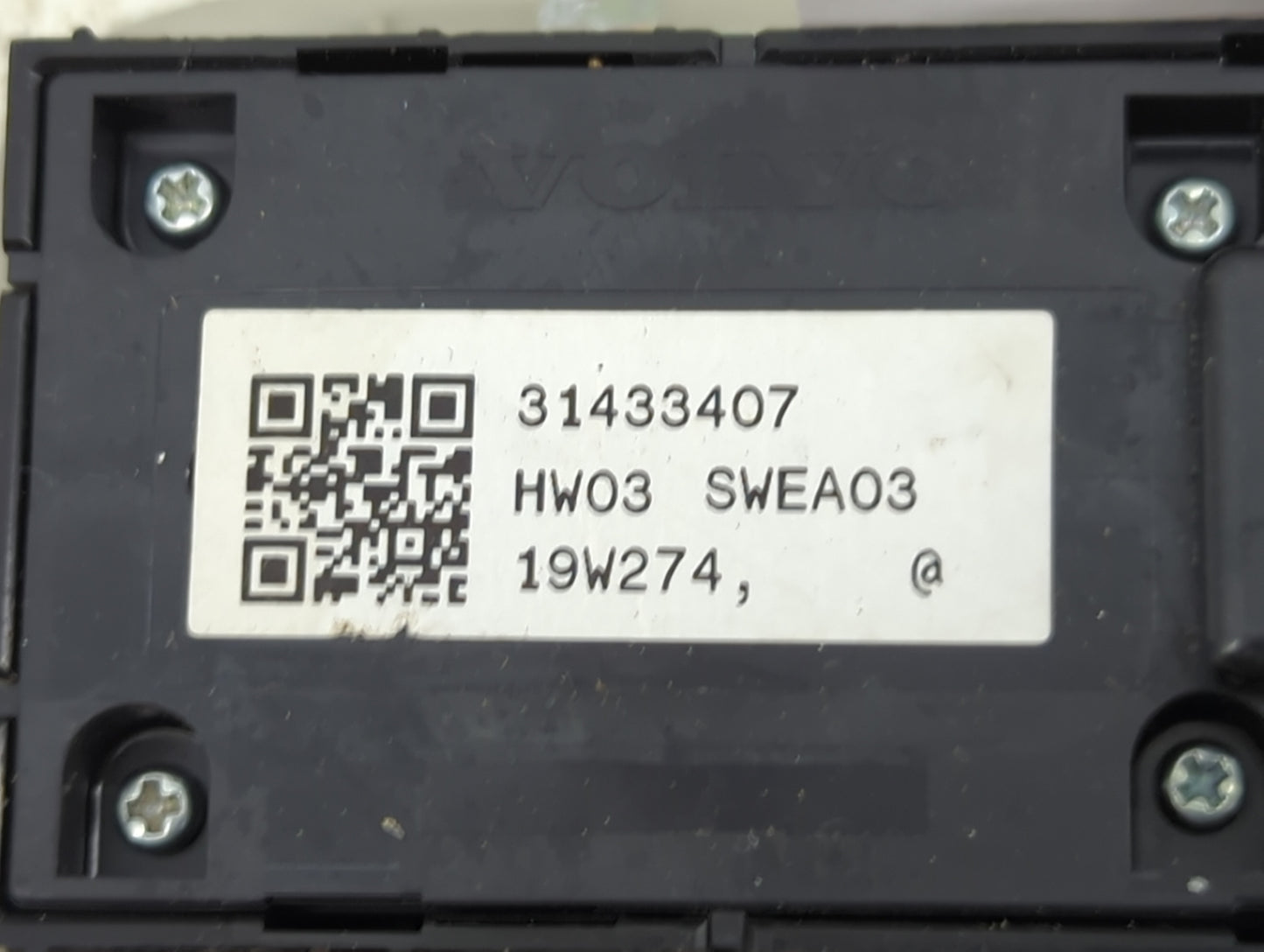 2019-2020 Volvo S60 Master Power Window Switch Replacement Driver Side Left P/N:31433407 HW03 SWEA03 Fits Fits 2018 2019 202