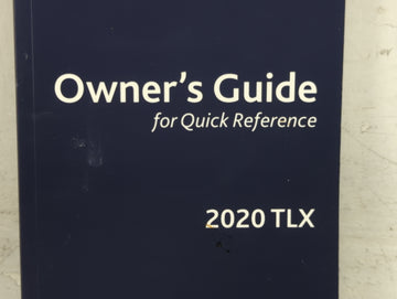 2020 Acura Tlx Owners Manual Book Guide OEM Used Auto Parts