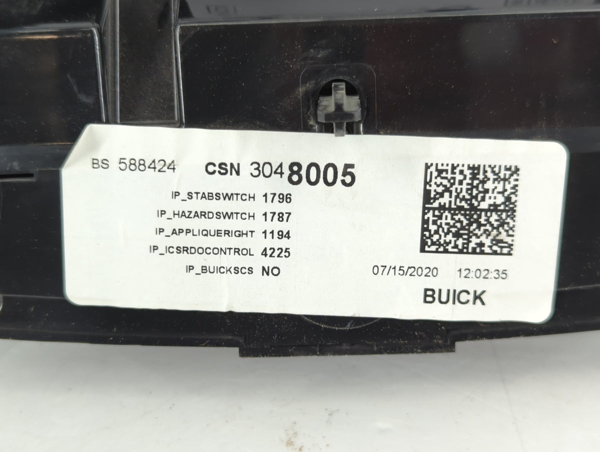 2020 Buick Enclave Information Radio Display Screen 785360 - Oemusedautoparts1.com