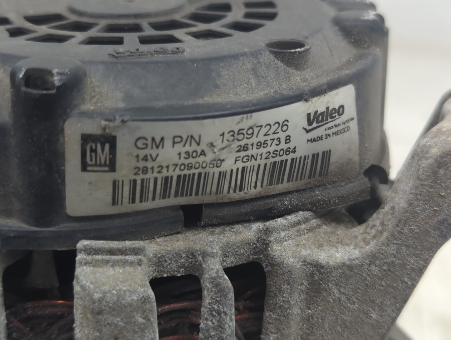 2013-2021 Buick Encore Alternator Replacement Generator Charging Assembly Engine OEM P/N:2619573 B 13597226 Fits OEM Used Au