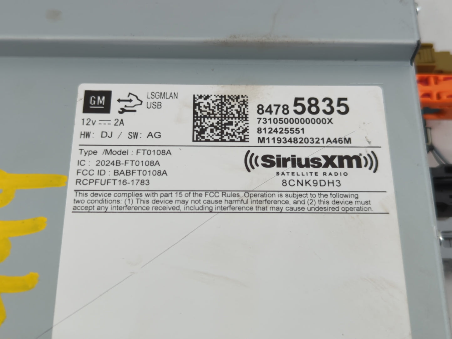 2020-2022 Chevrolet Blazer Radio AM FM Cd Player Receiver Replacement P/N:84785835 Fits Fits 2020 2021 2022 OEM Used Auto Pa