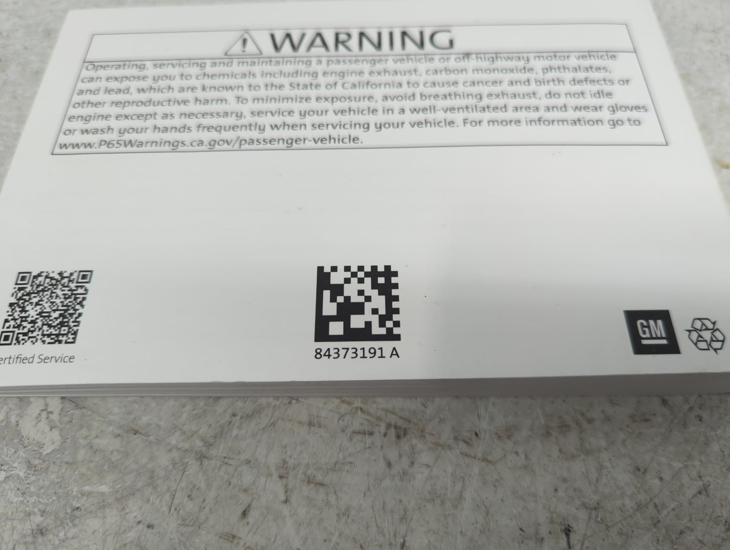 2020 Chevrolet Blazer Owners Manual Book Guide P/N:84373191A OEM Used Auto Parts - Oemusedautoparts1.com
