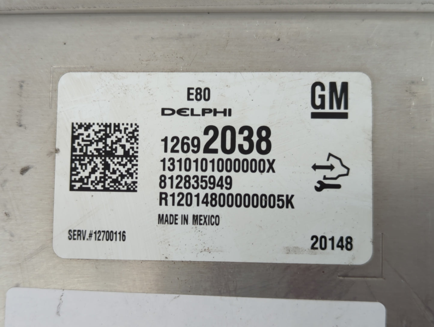 2017-2022 Chevrolet Colorado PCM Engine Control Computer ECU ECM PCU OEM P/N:12692038 Fits Fits 2017 2018 2019 2020 2021 202