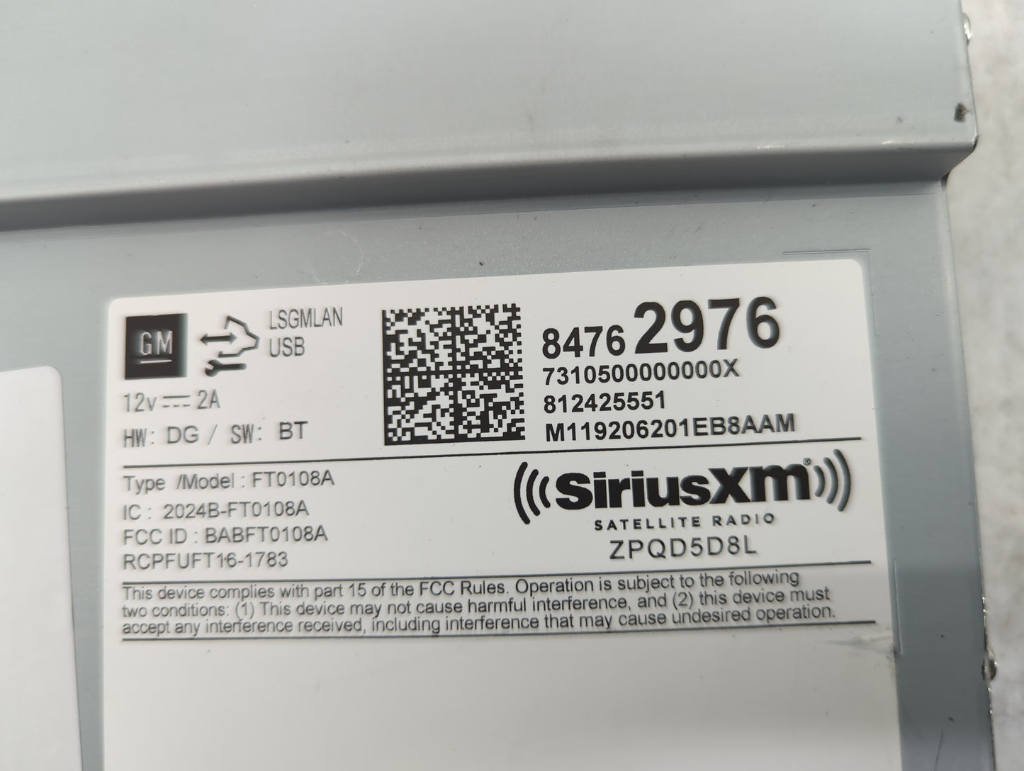 2020-2022 Chevrolet Equinox Radio AM FM Cd Player Receiver Replacement P/N:84762976 Fits Fits 2020 2021 2022 OEM Used Auto P