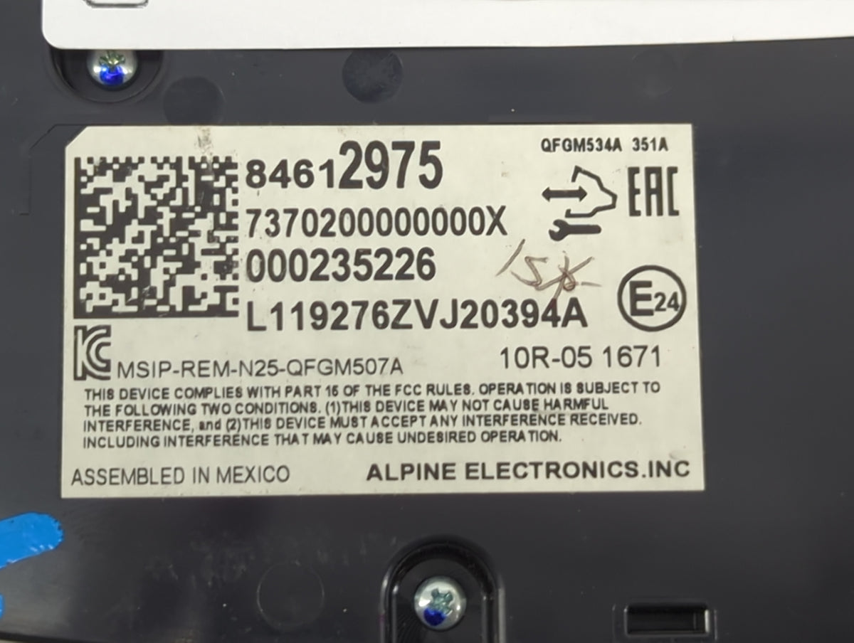 2020-2022 Chevrolet Equinox Climate Control Module Temperature AC/Heater Replacement P/N:84612975 QFGM534A Fits OEM Used Aut