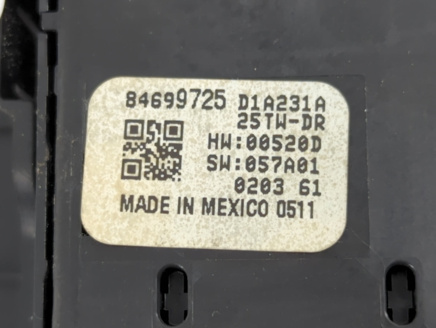 2019-2020 Chevrolet Silverado 1500 Master Power Window Switch Replacement Driver Side Left P/N:84699725 Fits Fits 2019 2020