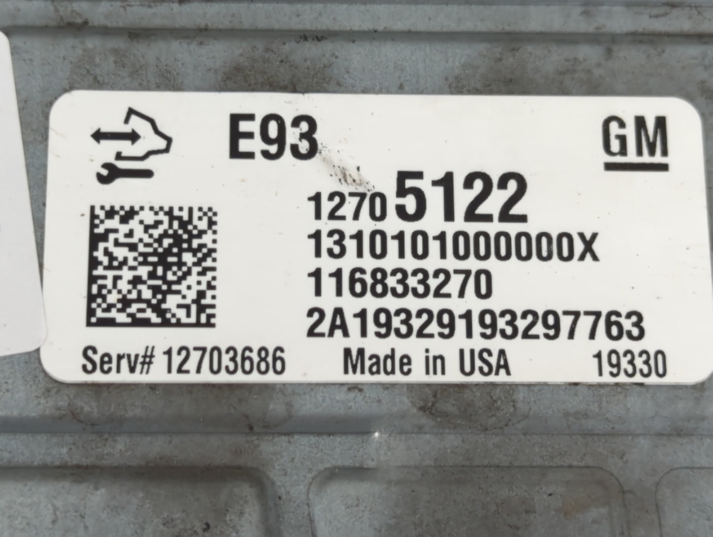 2019-2021 Chevrolet Silverado 1500 PCM Engine Control Computer ECU ECM PCU OEM P/N:12705122 Fits Fits 2019 2020 2021 2022 OE