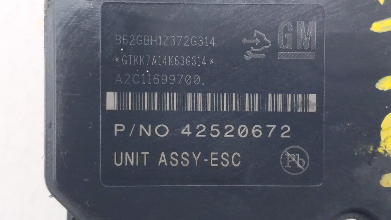 2017-2018 Chevrolet Sonic ABS Pump Control Module Replacement P/N:42573471 42520672 Fits Fits 2017 2018 OEM Used Auto Parts