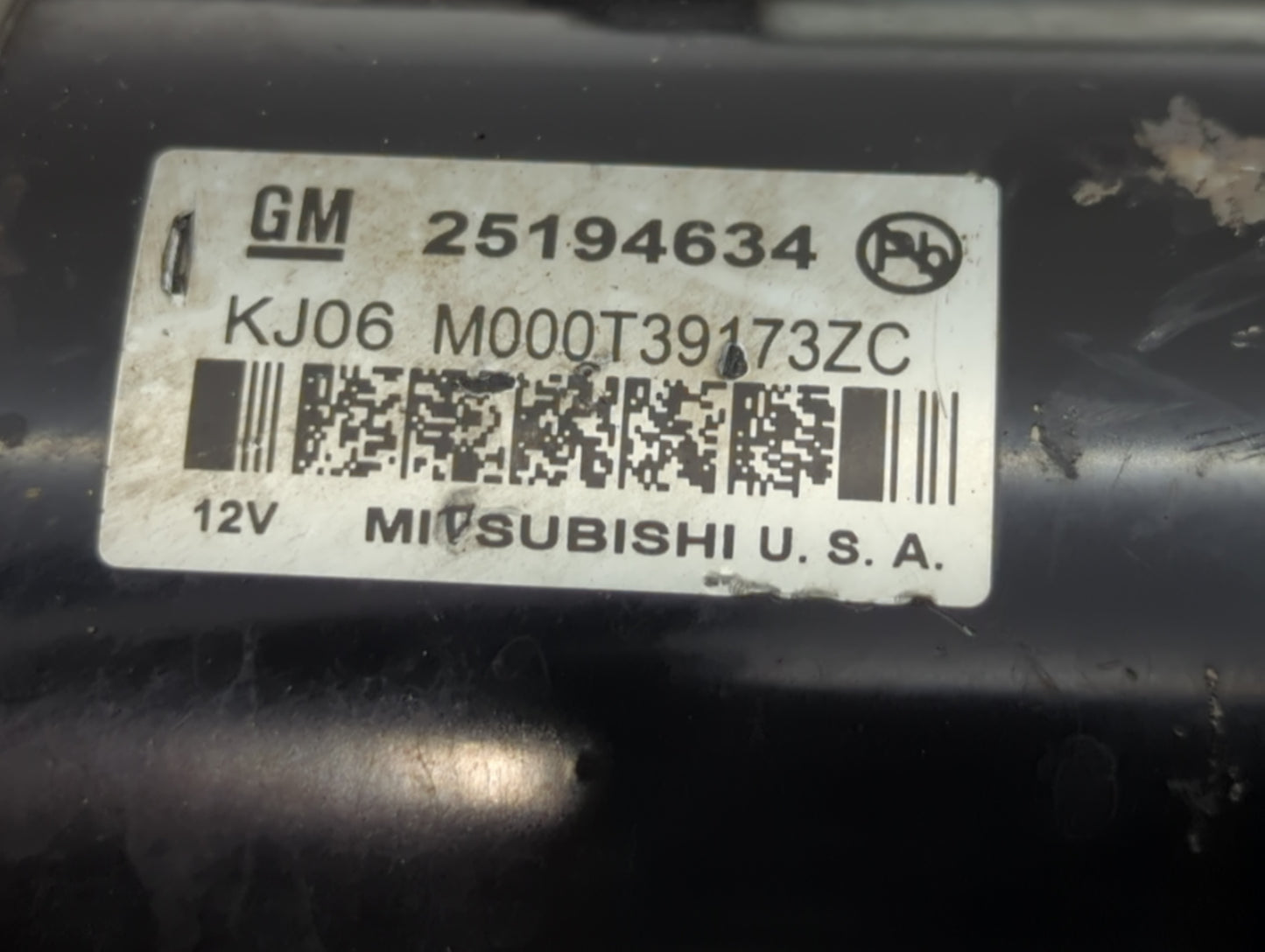 2012-2019 Chevrolet Sonic Car Starter Motor Solenoid OEM P/N:M000T39173ZC 25194634 Fits OEM Used Auto Parts - Oemusedautopar