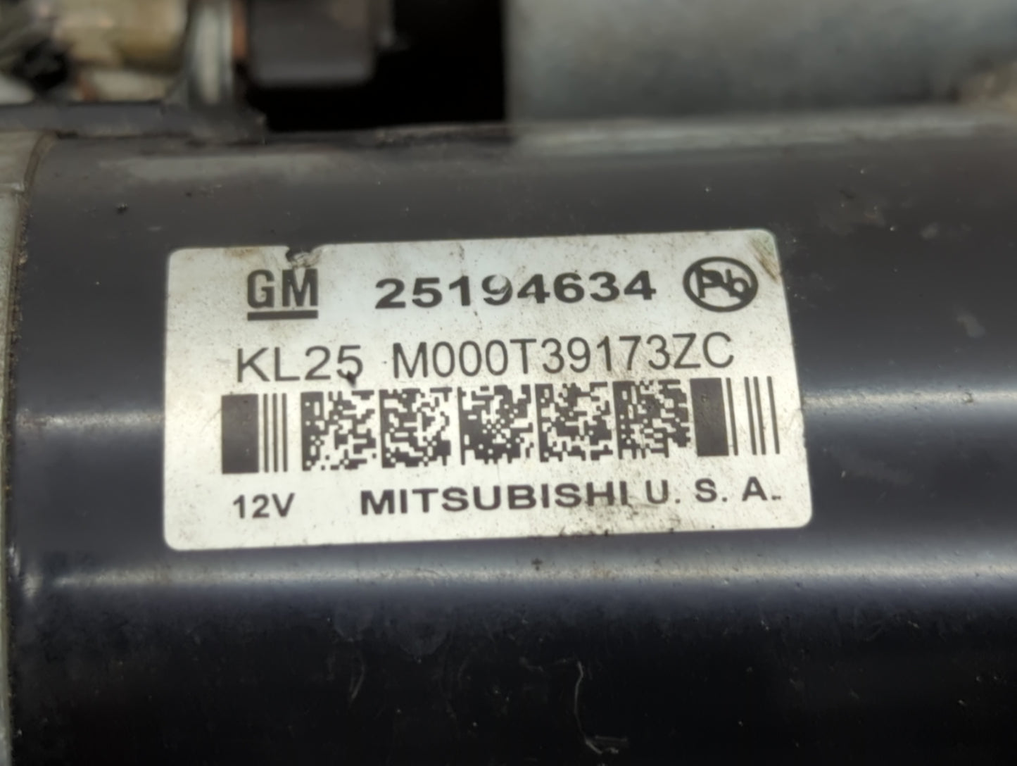 2012-2019 Chevrolet Sonic Car Starter Motor Solenoid OEM P/N:M000T39173ZC 25194634 Fits OEM Used Auto Parts - Oemusedautopar