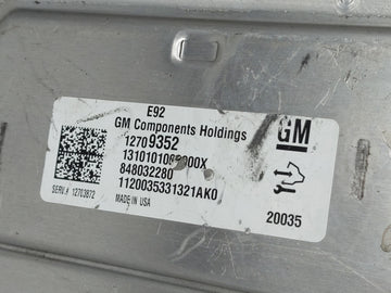 2019-2020 Chevrolet Tahoe PCM Engine Control Computer ECU ECM PCU OEM P/N:12709352 Fits Fits 2018 2019 2020 2021 OEM Used Auto Parts