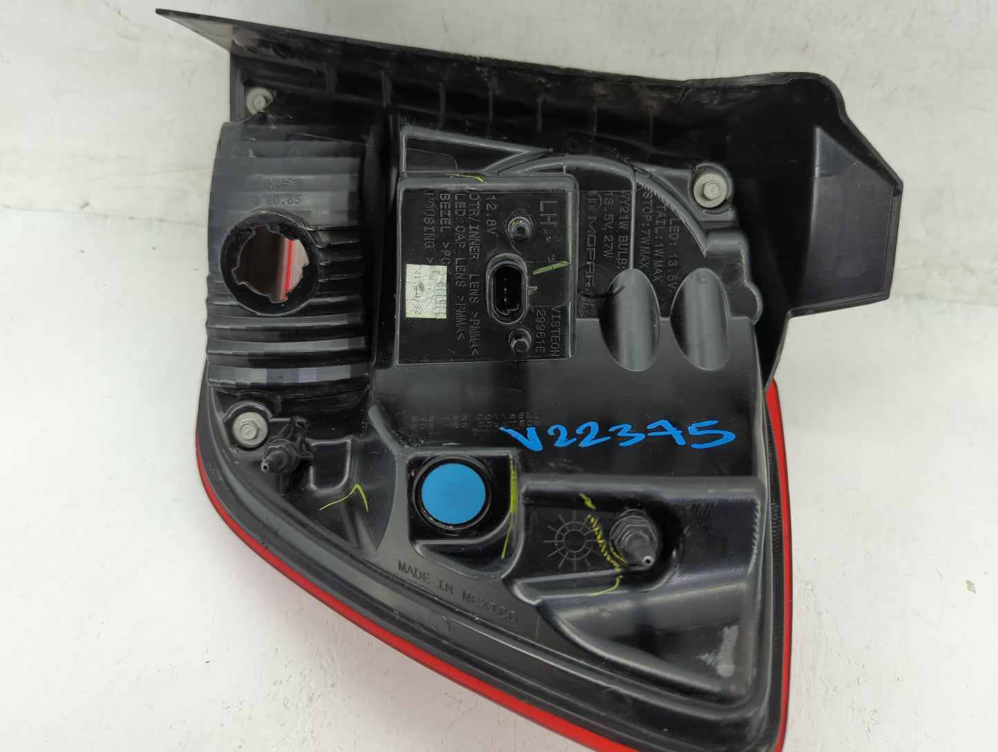 2020 Dodge Journey Tail Light Assembly Driver Left OEM P/N:68078465AD Fits OEM Used Auto Parts - Oemusedautoparts1.com