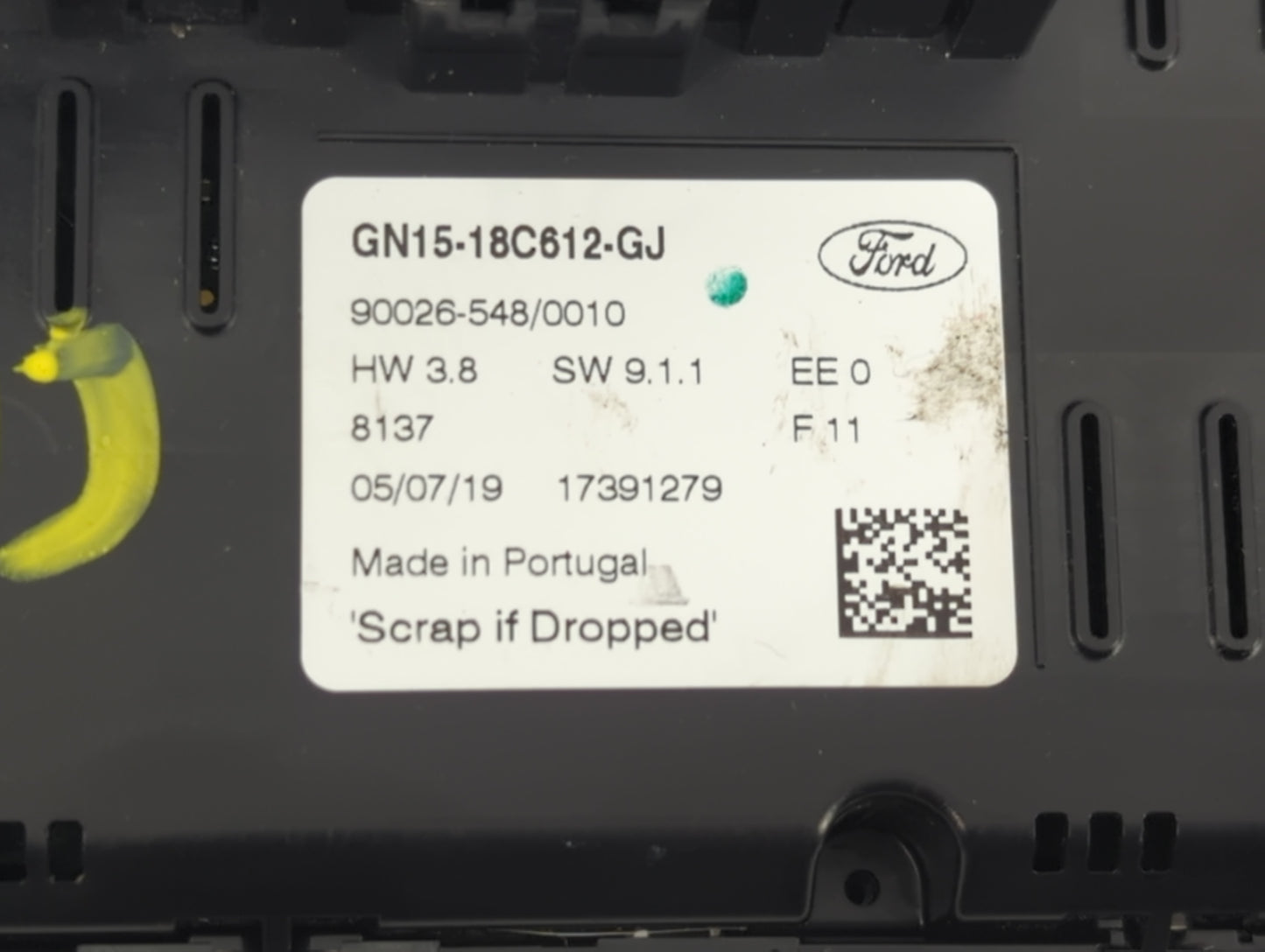 2018-2020 Ford Ecosport Climate Control Module Temperature AC/Heater Replacement P/N:GN15-18C612-GJ Fits Fits 2018 2019 2020