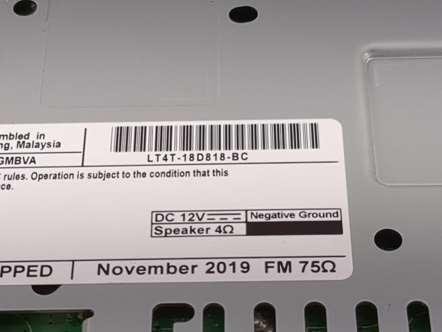 2020 Ford Edge Radio AM FM Cd Player Receiver Replacement P/N:LT4T-18D818-BC Fits OEM Used Auto Parts - Oemusedautoparts1.co