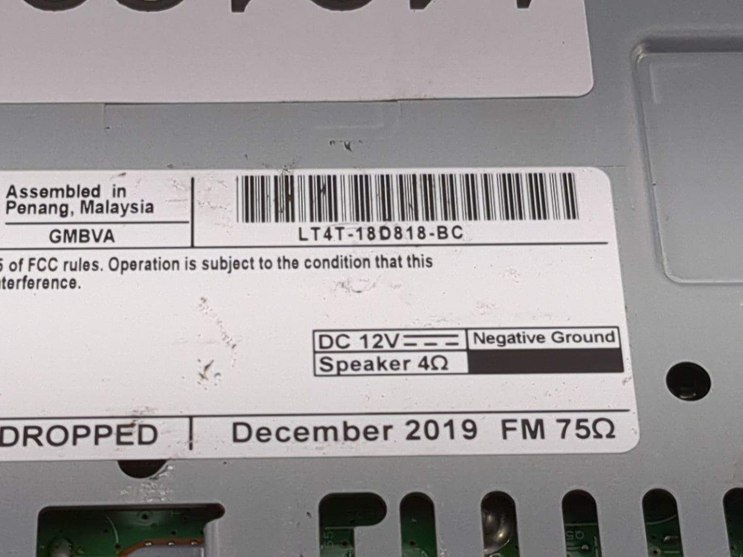 2020 Ford Edge Radio AM FM Cd Player Receiver Replacement P/N:LT4T-18D818-BC GMBVA Fits OEM Used Auto Parts - Oemusedautopar