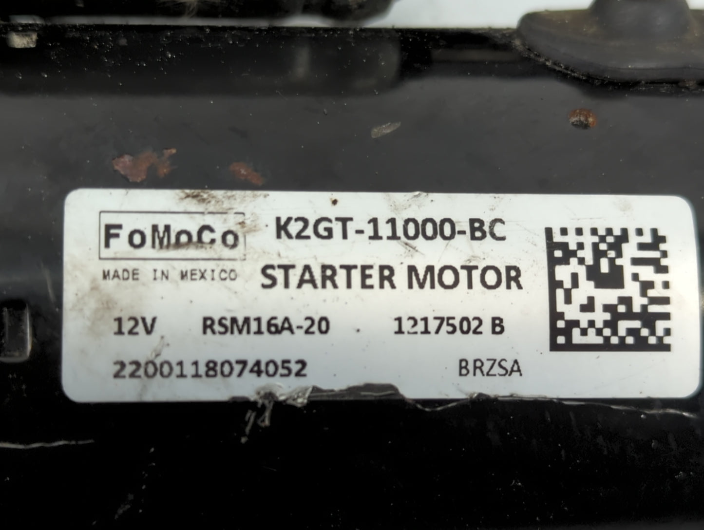 2019-2020 Ford Edge Car Starter Motor Solenoid OEM P/N:K2GT-11000-BC Fits Fits 2019 2020 2021 2022 OEM Used Auto Parts - Oem