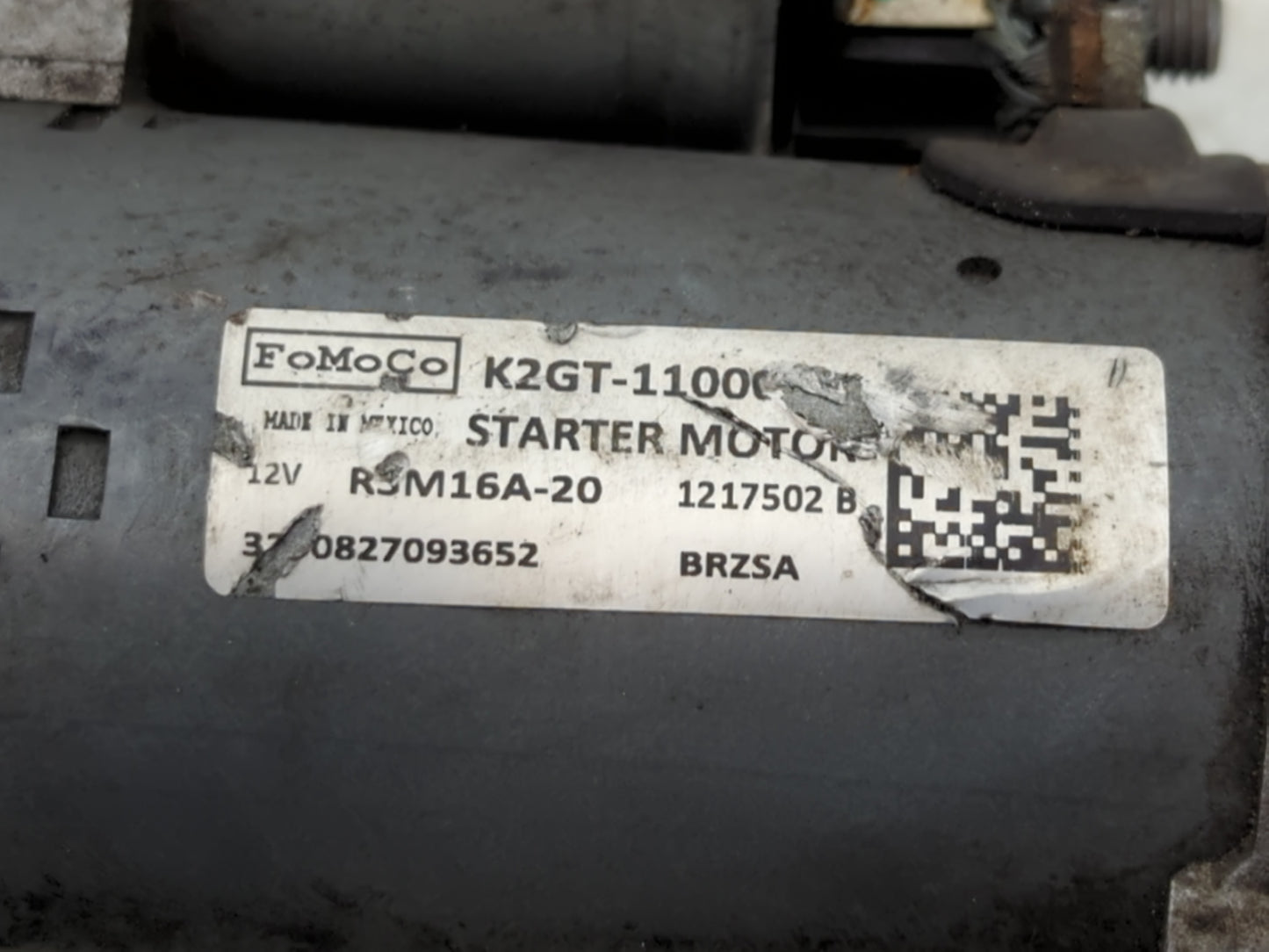 2019-2020 Ford Edge Car Starter Motor Solenoid OEM P/N:k2GT-11000-BC Fits Fits 2019 2020 2021 2022 OEM Used Auto Parts - Oem