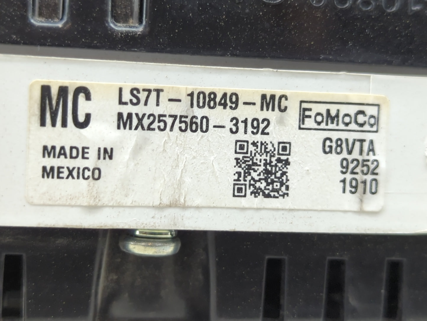2020 Ford Fusion Instrument Cluster Speedometer Gauges P/N:LS7T-10849-MC MX257560-3192 Miles: Fits OEM Used Auto Parts - Oem