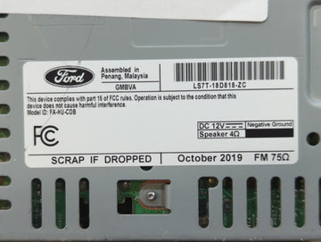 2020 Ford Fusion Am Fm Cd Player Radio Receiver