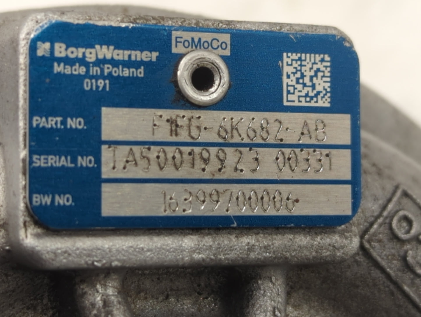 2014 Ford Fusion Turbocharger Turbo Charger Super Charger Supercharger - Oemusedautoparts1.com