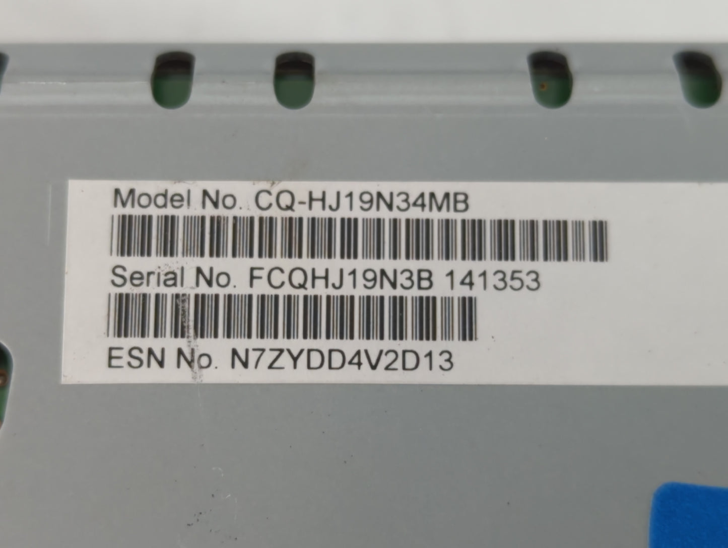 2019-2020 Ford Fusion Radio AM FM Cd Player Receiver Replacement P/N:CQ-HJ19N34MB Fits Fits 2019 2020 OEM Used Auto Parts -