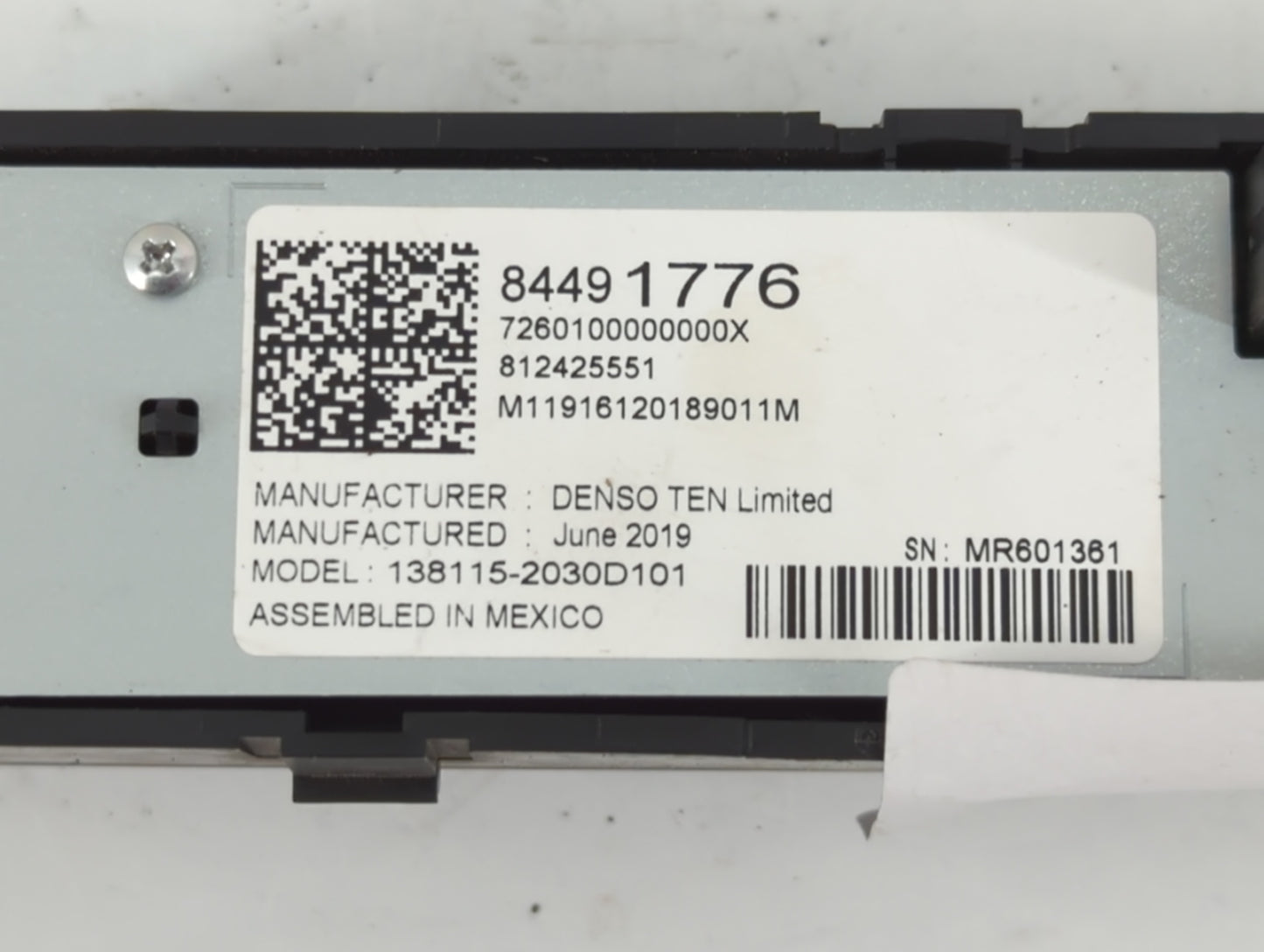 2018-2021 Gmc Terrain Radio AM FM Cd Player Receiver Replacement P/N:84491776 Fits Fits 2018 2019 2020 2021 OEM Used Auto Pa