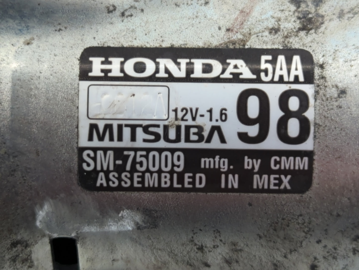 2016-2017 Honda Civic Car Starter Motor Solenoid OEM P/N:SM-75009 Fits Fits 2016 2017 2020 OEM Used Auto Parts - Oemusedauto