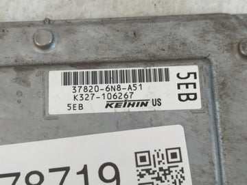2020 Honda Hr-V PCM Engine Control Computer ECU ECM PCU OEM P/N:K327-106267 37820-6N8-A51 Fits OEM Used Auto Parts
