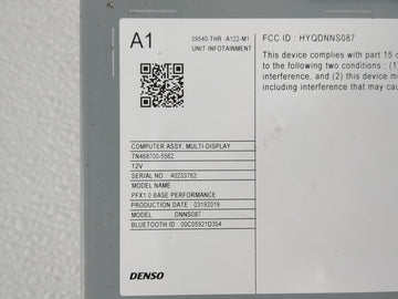 2020 Honda Odyssey Radio AM FM Cd Player Receiver Replacement P/N:39540-THR-A122-M1 Fits OEM Used Auto Parts