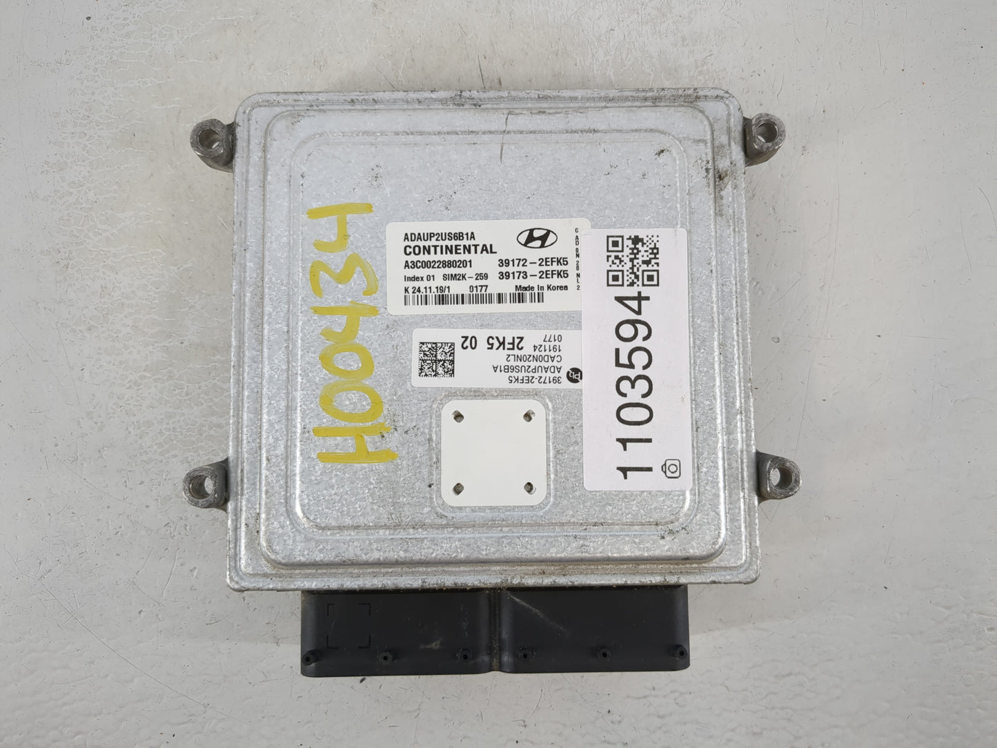 2020 Hyundai Elantra PCM Engine Control Computer ECU ECM PCU OEM P/N:39173-2EFK5 39172-2EFK5 Fits OEM Used Auto Parts - Oemu