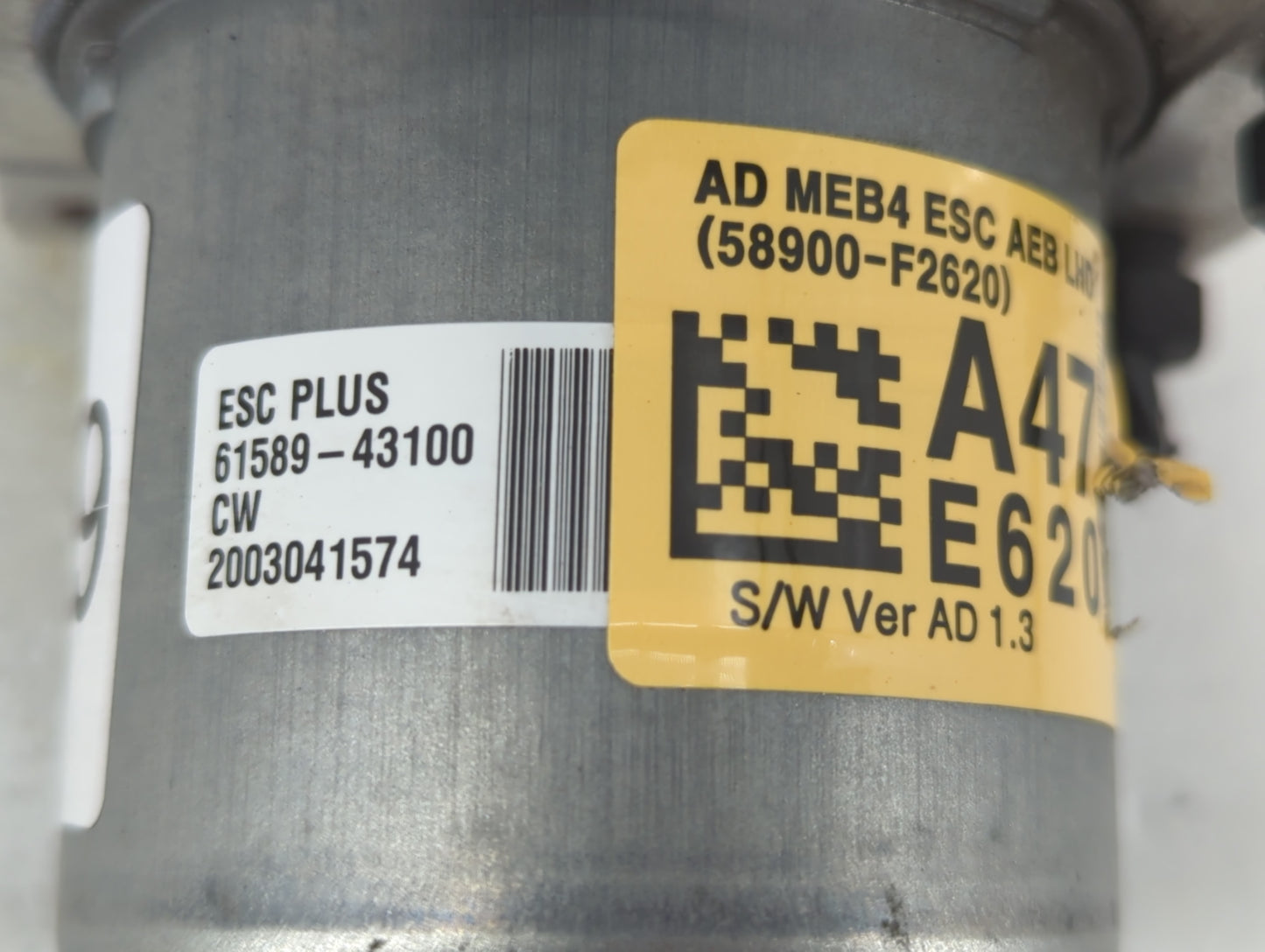 2019-2020 Hyundai Elantra ABS Pump Control Module Replacement P/N:61589-43100 58900-F2620 Fits Fits 2019 2020 OEM Used Auto