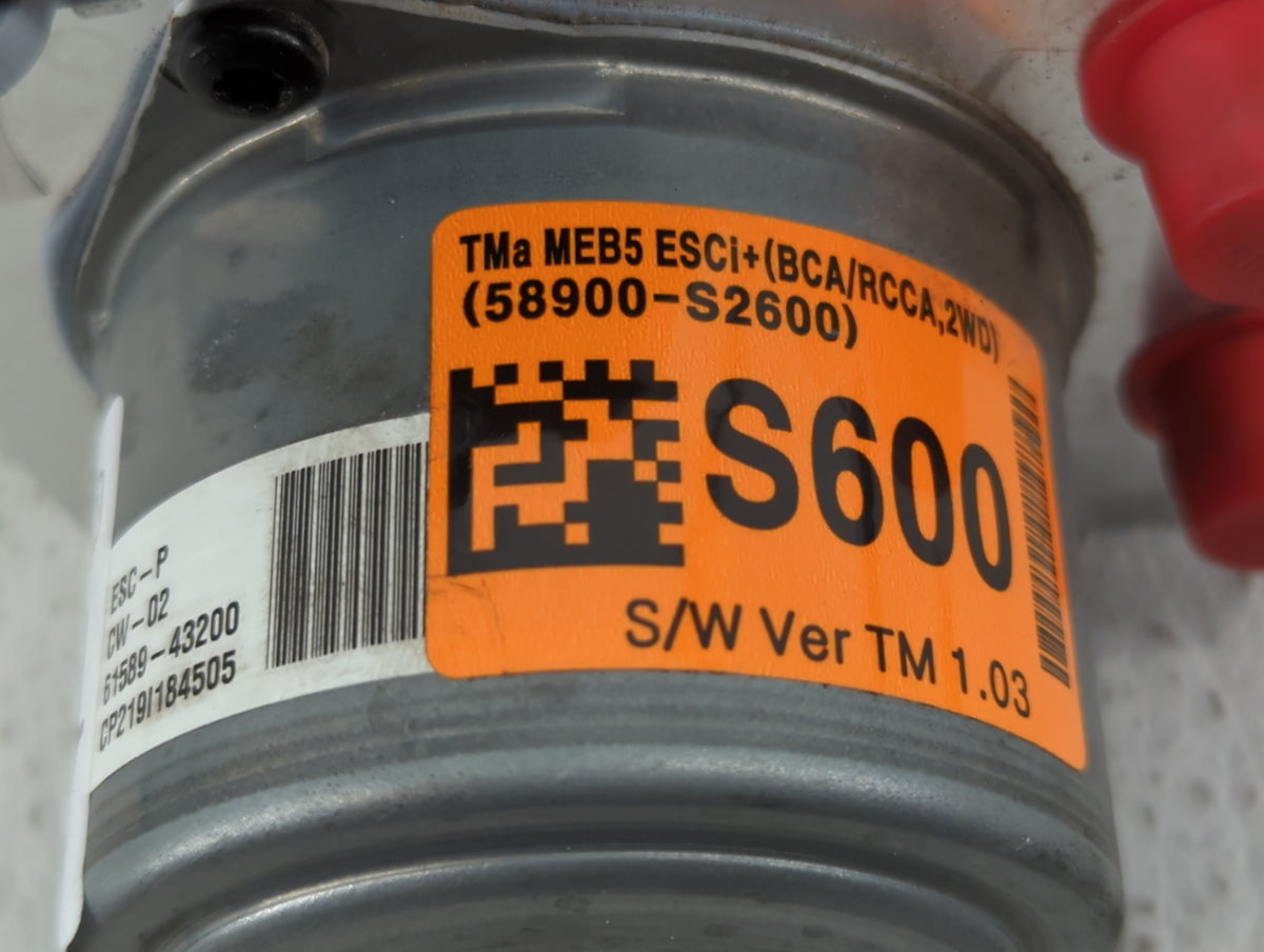 2019-2020 Hyundai Santa Fe Anti-Lock Brake ABS Pump Module Actuator OEM P/N:58900-S2600 Fits Fits 2019 2020 OEM Used Auto Pa