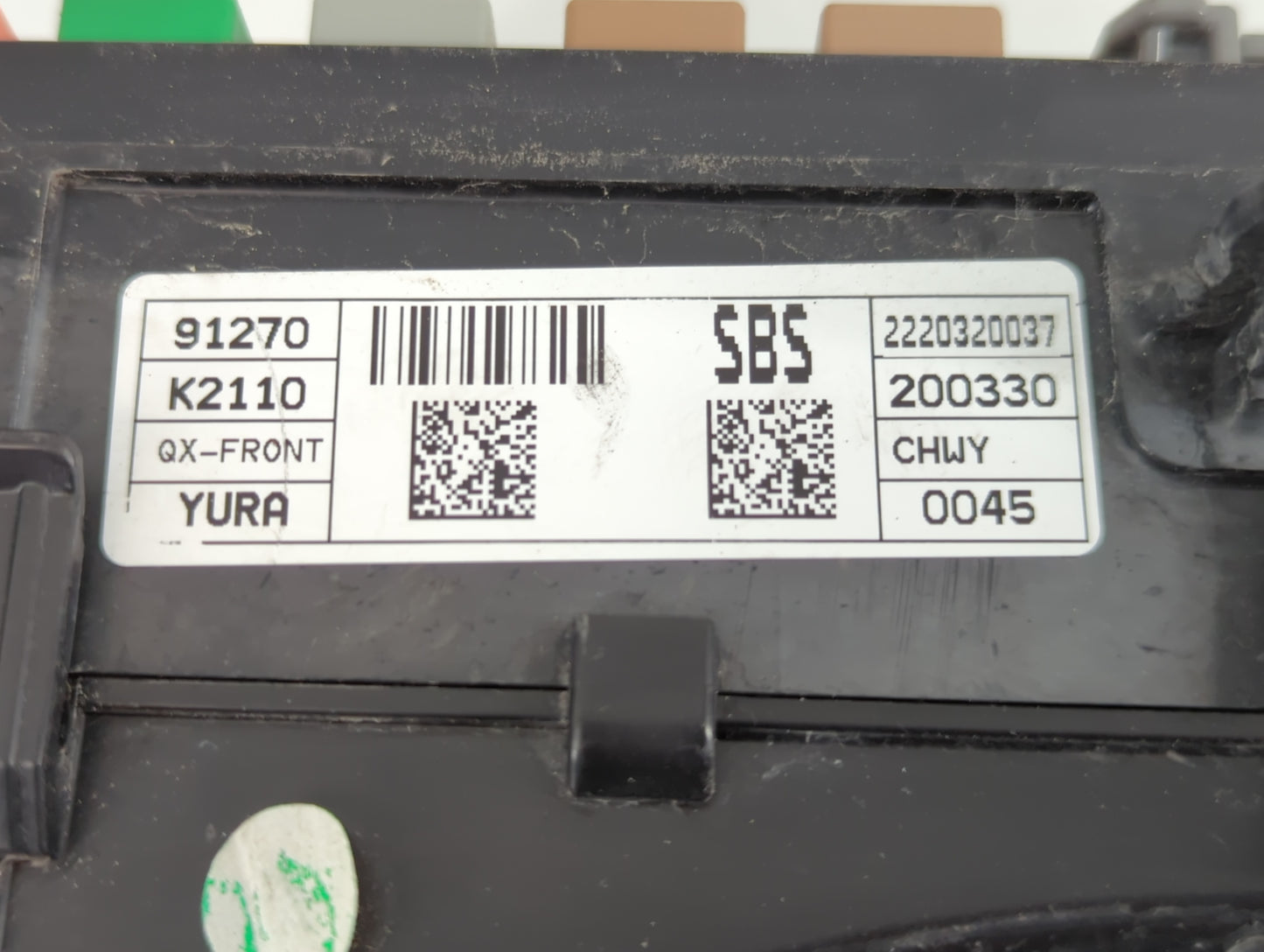 2020 Hyundai Venue Fusebox Fuse Box Panel Relay Module P/N:91270 K2110 Fits OEM Used Auto Parts - Oemusedautoparts1.com