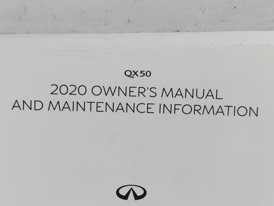 2020 Infiniti Qx50 Owners Manual Book Guide P/N:OM20E0 0J55U0 OEM Used Auto Parts